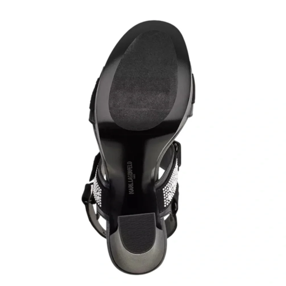 KARL LAGERFELD womens Alessia Pearl Studs Platform Heel